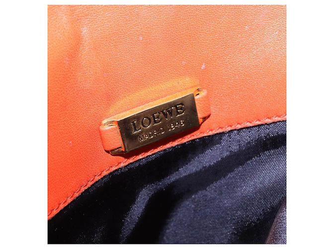 LOEWE Anagram Waist bag Leather Orange Gold Auth bs36195A Dorado Naranja - vista 18