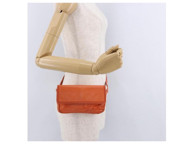 LOEWE Anagram Waist bag Leather Orange Gold Auth bs36195A Dorado Naranja - vista 20