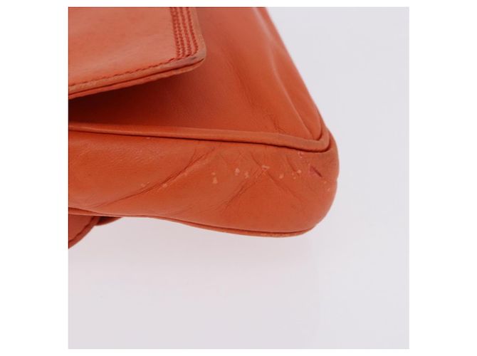 LOEWE Anagram Waist bag Leather Orange Gold Auth bs36195A Dorado Naranja - vista 5