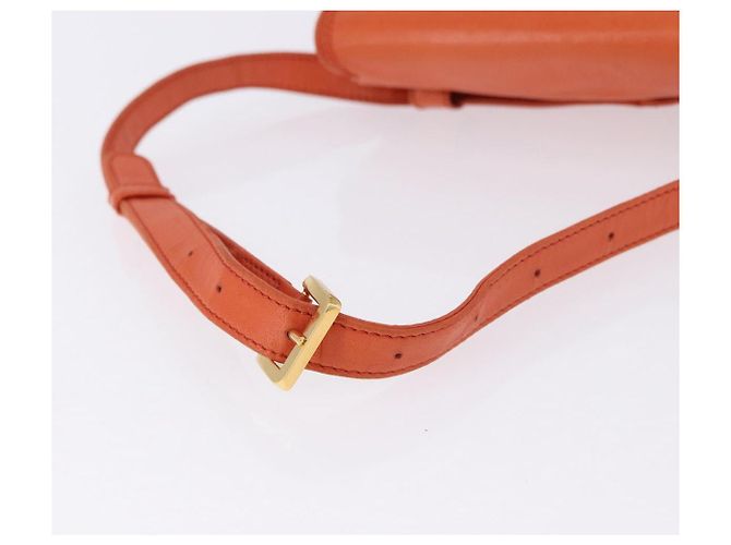 LOEWE Anagram Waist bag Leather Orange Gold Auth bs36195A Dorado Naranja - vista 8