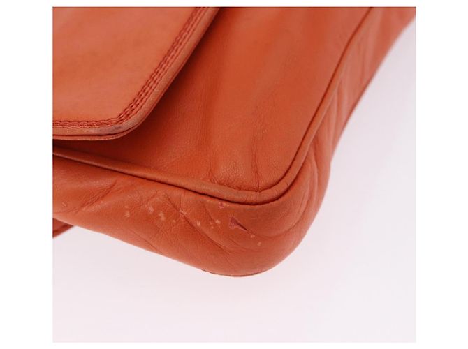 LOEWE Anagram Waist bag Leather Orange Gold Auth bs36195A Dorado Naranja - vista 9