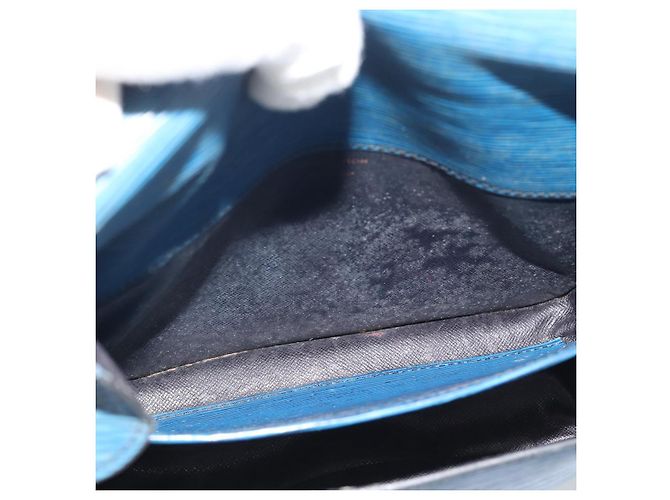 LOUIS VUITTON Epi Cartouchiere MM Borsa a Spalla Blu M52245 LV Auth 192922 - vista 11