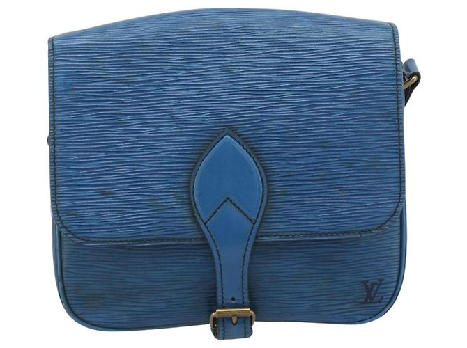 LOUIS VUITTON Epi Cartouchiere MM Borsa a Spalla Blu M52245 LV Auth 192922 - vista 13