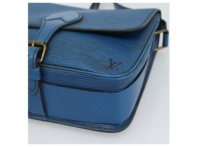 LOUIS VUITTON Epi Cartouchiere MM Borsa a Spalla Blu M52245 LV Auth 192922 - vista 14