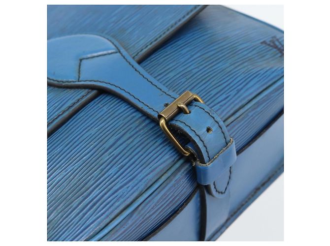LOUIS VUITTON Epi Cartouchiere MM Borsa a Spalla Blu M52245 LV Auth 192922 - vista 18