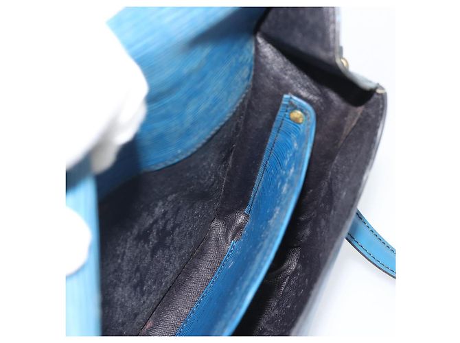 LOUIS VUITTON Epi Cartouchiere MM Borsa a Spalla Blu M52245 LV Auth 192922 - vista 21