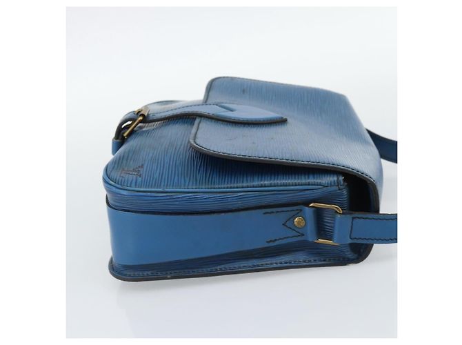 LOUIS VUITTON Epi Cartouchiere MM Borsa a Spalla Blu M52245 LV Auth 192922 - vista 4