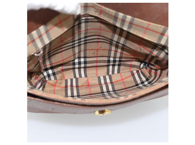 Bolsa de Ombro Burberry em Couro Marrom com Tons Dourados Auth ep15272 - vista 11