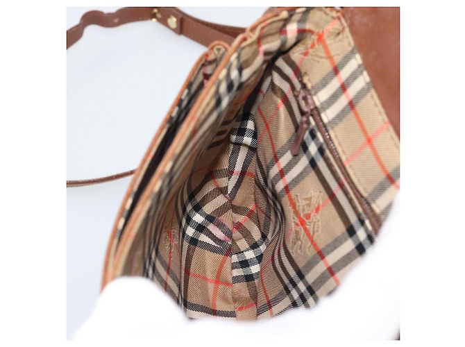Bolsa de Ombro Burberry em Couro Marrom com Tons Dourados Auth ep15272 - vista 19