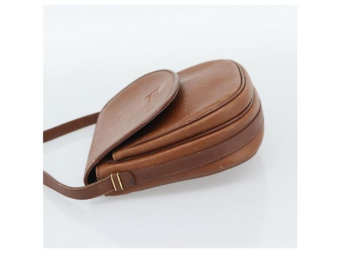 Bolsa de Ombro Burberry em Couro Marrom com Tons Dourados Auth ep15272 - vista 3