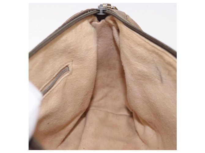 Borsa GUCCI GG Plus Supreme in PVC Beige Oro Auth gh2146 D'oro - vista 19