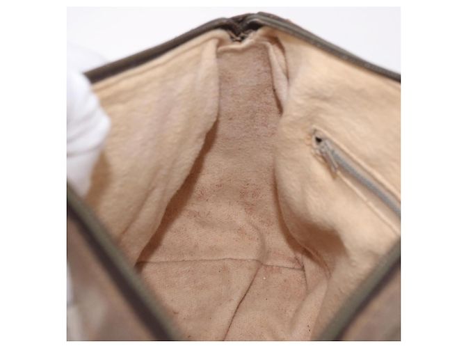 Borsa GUCCI GG Plus Supreme in PVC Beige Oro Auth gh2146 D'oro - vista 20