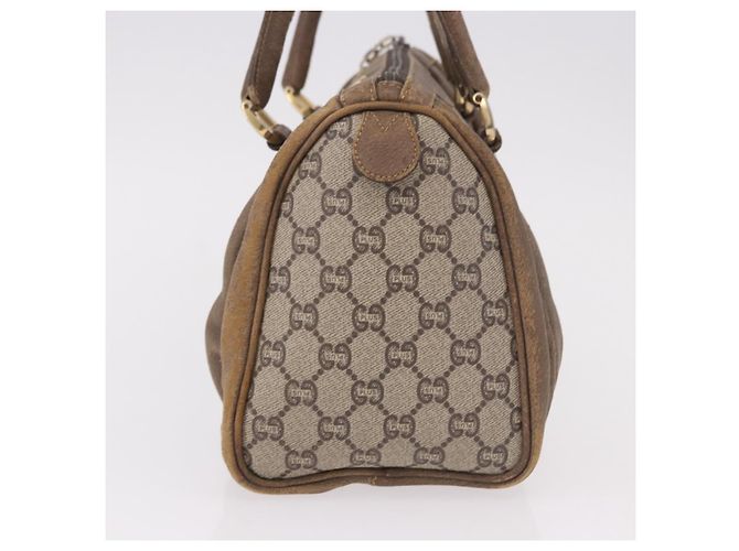 Borsa GUCCI GG Plus Supreme in PVC Beige Oro Auth gh2146 D'oro - vista 3