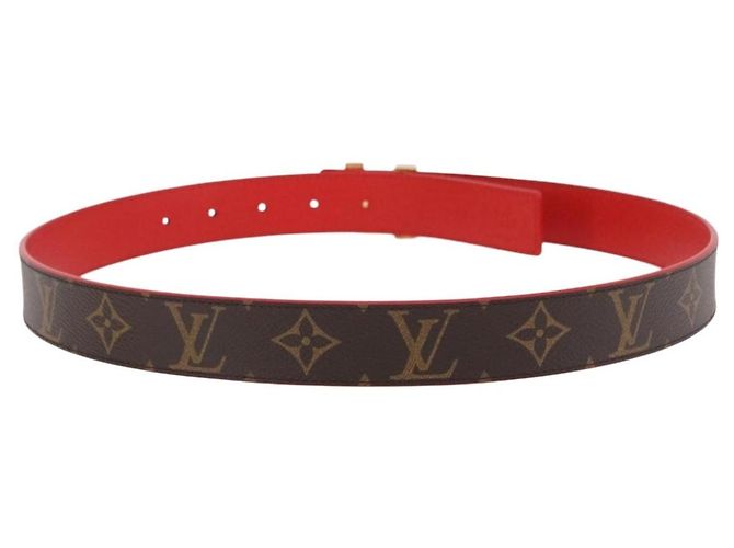 LOUIS VUITTON Monogram Ceinture LV Initials Gürtel Rot LV Auth SW2645M - Ansicht 2