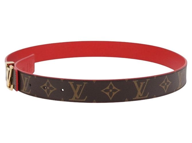 LOUIS VUITTON Monogram Ceinture LV Initials Gürtel Rot LV Auth SW2645M - Ansicht 3