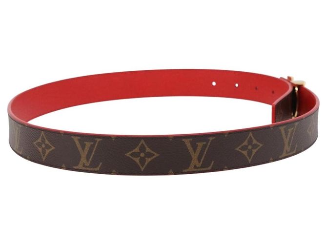 LOUIS VUITTON Monogram Ceinture LV Initials Gürtel Rot LV Auth SW2645M - Ansicht 4