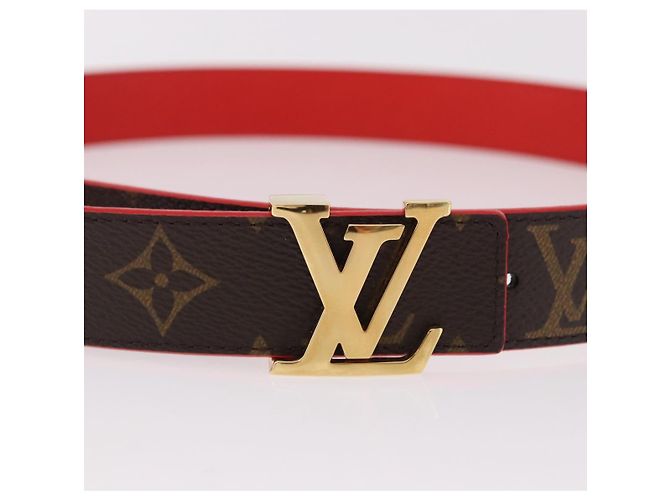 LOUIS VUITTON Monogram Ceinture LV Initials Gürtel Rot LV Auth SW2645M - Ansicht 5