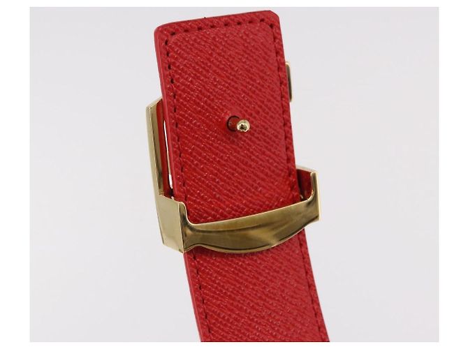 LOUIS VUITTON Monogram Ceinture LV Initials Gürtel Rot LV Auth SW2645M - Ansicht 6