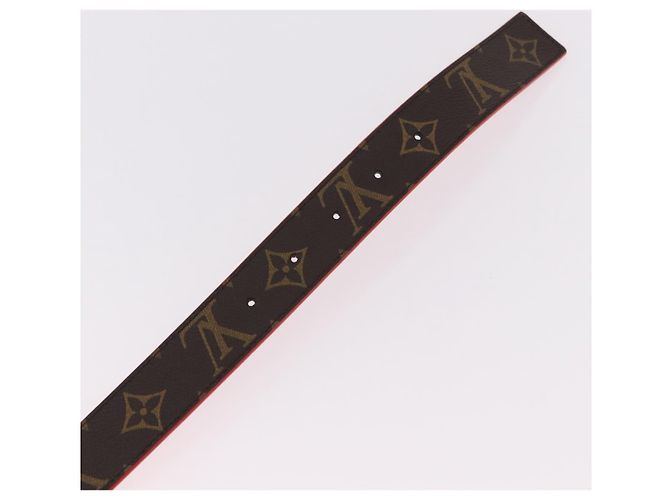 LOUIS VUITTON Monogram Ceinture LV Initials Gürtel Rot LV Auth SW2645M - Ansicht 7