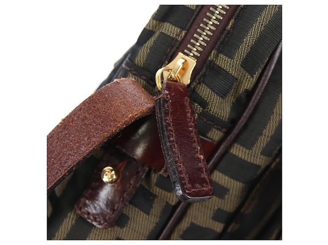 FENDI Zucca Canvas Schultertasche Braun Schwarz Authentisch ep15102A - Ansicht 10