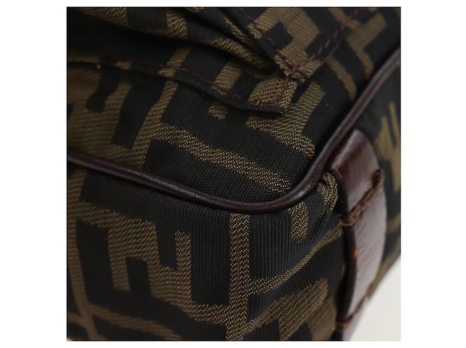 FENDI Zucca Canvas Schultertasche Braun Schwarz Authentisch ep15102A - Ansicht 14