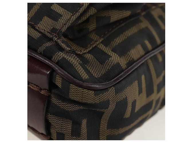 FENDI Zucca Canvas Schultertasche Braun Schwarz Authentisch ep15102A - Ansicht 15