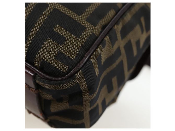 FENDI Zucca Canvas Schultertasche Braun Schwarz Authentisch ep15102A - Ansicht 17
