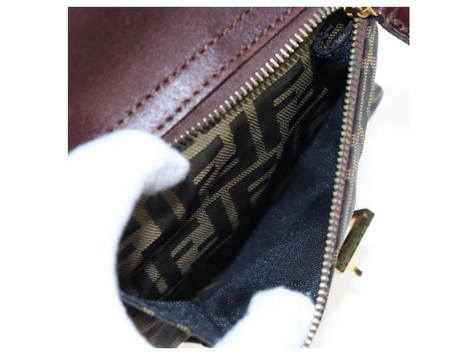 FENDI Zucca Canvas Schultertasche Braun Schwarz Authentisch ep15102A - Ansicht 21