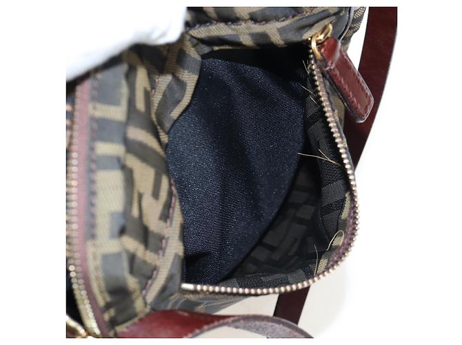 FENDI Zucca Canvas Schultertasche Braun Schwarz Authentisch ep15102A - Ansicht 27