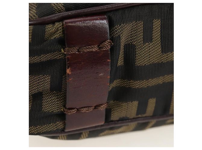 FENDI Zucca Canvas Schultertasche Braun Schwarz Authentisch ep15102A - Ansicht 6