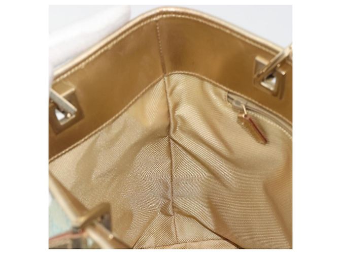 Bolsa Tote GUCCI GG Canvas Azul claro Tom dourado 002.1099 Auth 191736 - vista 19