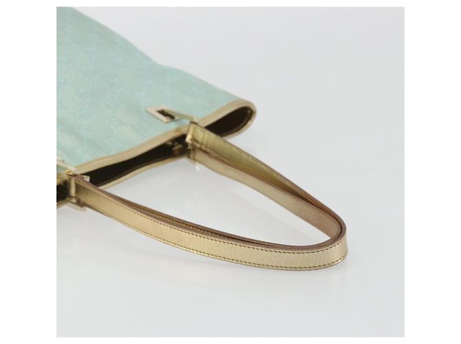 Bolsa Tote GUCCI GG Canvas Azul claro Tom dourado 002.1099 Auth 191736 - vista 7