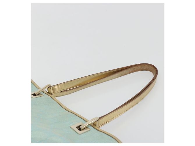Bolsa Tote GUCCI GG Canvas Azul claro Tom dourado 002.1099 Auth 191736 - vista 8