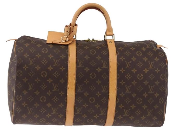 LOUIS VUITTON Borsa Boston Monogram Keepall 50 M41426 LV Auth 189279V Monogramma - vista 13