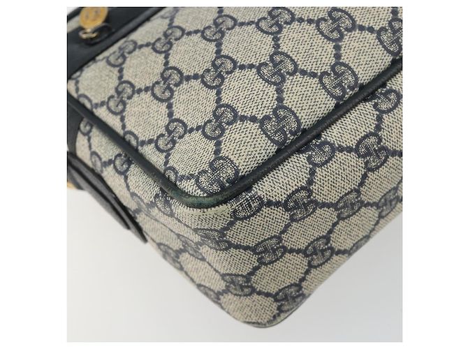 Borsa a tracolla GUCCI GG Supreme PVC Blu Navy Oro 001 56 0942 Auth BA14373 D'oro - vista 15