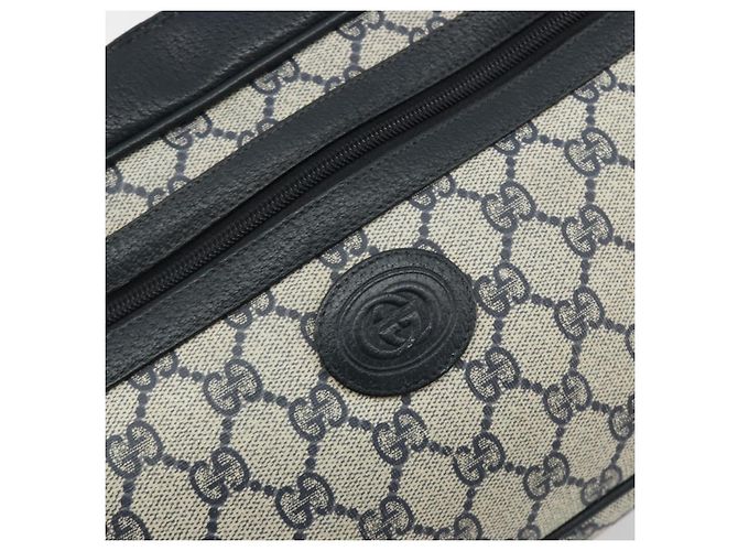 Borsa a tracolla GUCCI GG Supreme PVC Blu Navy Oro 001 56 0942 Auth BA14373 D'oro - vista 18