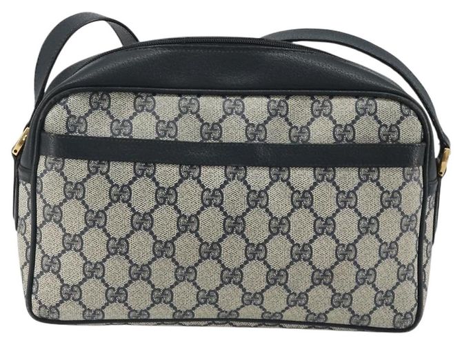 Borsa a tracolla GUCCI GG Supreme PVC Blu Navy Oro 001 56 0942 Auth BA14373 D'oro - vista 2