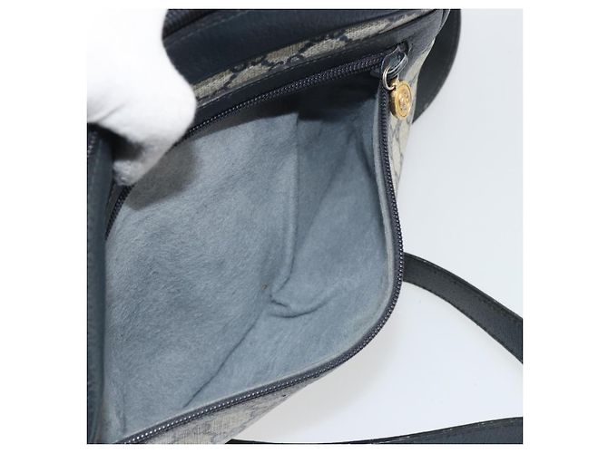 Borsa a tracolla GUCCI GG Supreme PVC Blu Navy Oro 001 56 0942 Auth BA14373 D'oro - vista 23