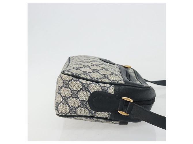 Borsa a tracolla GUCCI GG Supreme PVC Blu Navy Oro 001 56 0942 Auth BA14373 D'oro - vista 3