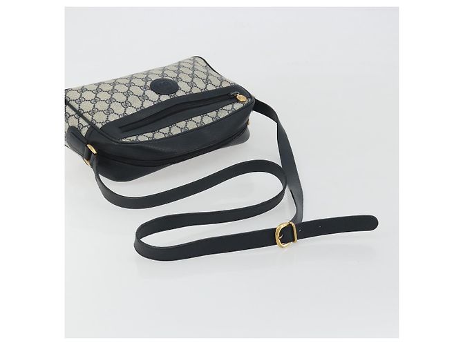 Borsa a tracolla GUCCI GG Supreme PVC Blu Navy Oro 001 56 0942 Auth BA14373 D'oro - vista 7