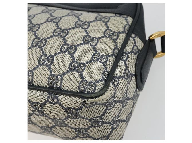Borsa a tracolla GUCCI GG Supreme PVC Blu Navy Oro 001 56 0942 Auth BA14373 D'oro - vista 8
