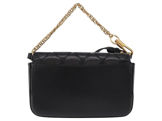 Borsa a Spalla con Catena GIVENCHY in Pelle Nera e Oro Auth SW2652M Nero D'oro - vista 2