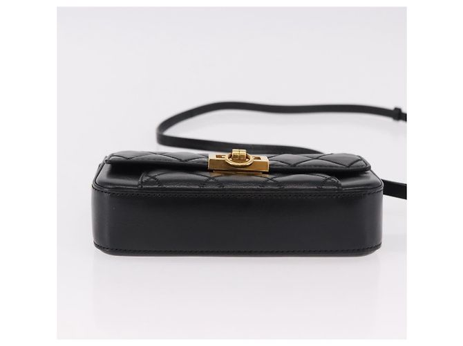 Borsa a Spalla con Catena GIVENCHY in Pelle Nera e Oro Auth SW2652M Nero D'oro - vista 5