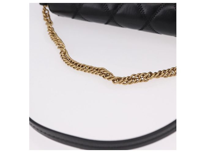 Borsa a Spalla con Catena GIVENCHY in Pelle Nera e Oro Auth SW2652M Nero D'oro - vista 7