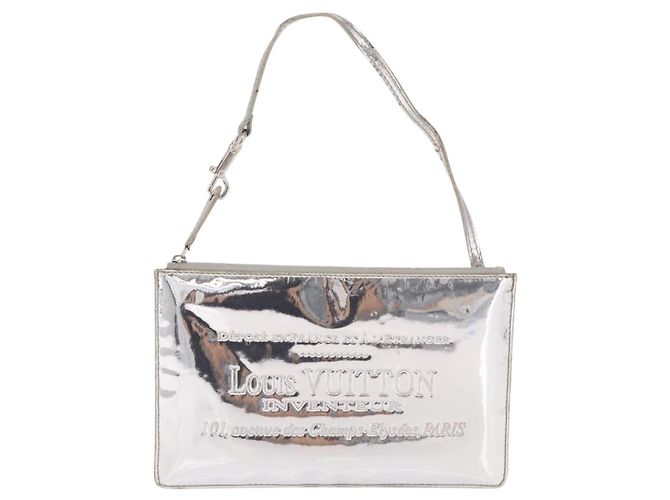 LOUIS VUITTON Monogram Miroir Pochette Platt Pouch Silver M95277 LV Auth bs36152 Plata - vista 13
