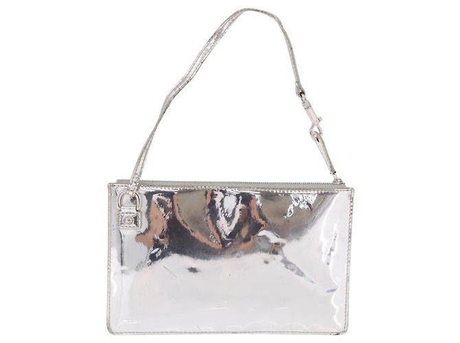 LOUIS VUITTON Monogram Miroir Pochette Platt Pouch Silver M95277 LV Auth bs36152 Plata - vista 3