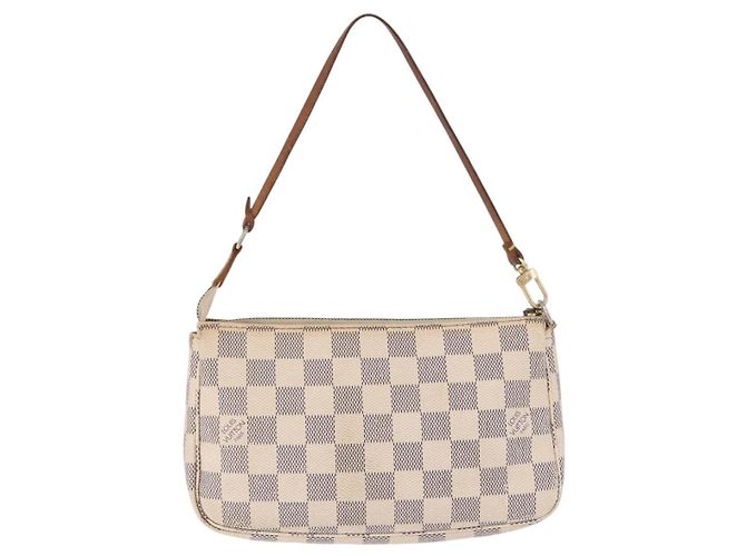 LOUIS VUITTON Damier Azur Pochette Accessoires Pouch N51986 LV Auth 192016 - vista 2