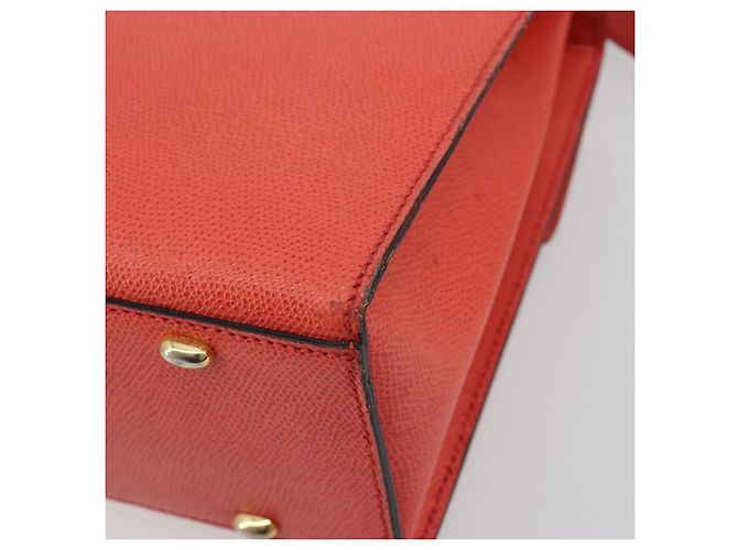 Céline Borsa CELINE in pelle 2way Rosso Oro Auth 192995 D'oro - vista 18