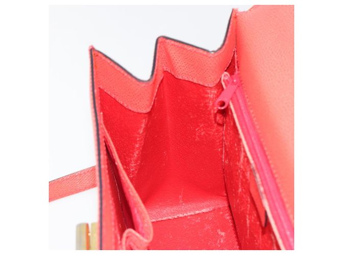 Céline Borsa CELINE in pelle 2way Rosso Oro Auth 192995 D'oro - vista 24