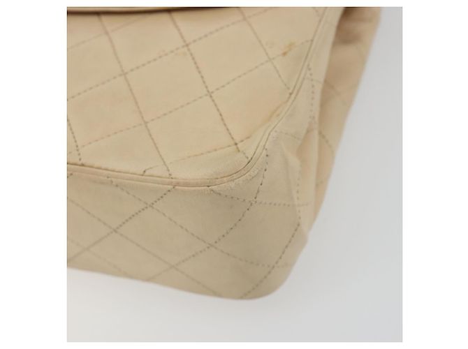 CHANEL Matelasse Chain Shoulder Bag Lamb Skin Beige Gold CC Auth bs36200 D'oro - vista 15